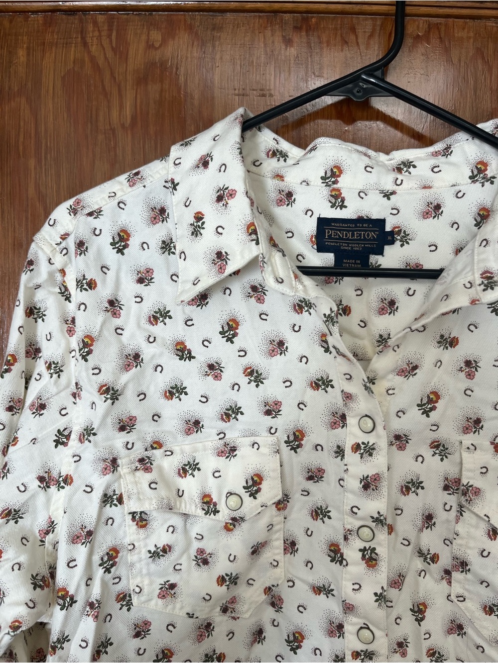 Pendleton Women's Floral Cotton Twill Gambler Shirt